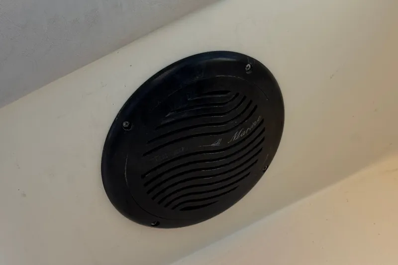 Slide: The Image of Black marine speaker on a 2003 Centurion Cyclone C4 boat interior. - 31