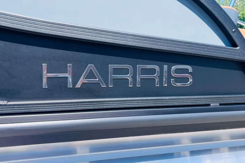 Slide: The Image of Close-up of Harris Grand Mariner 250 SL boat logo, 2027 model. - 44