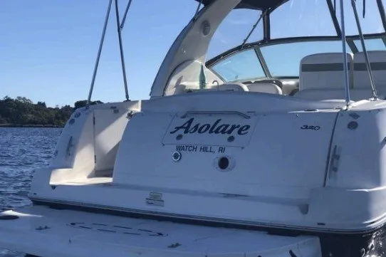 Slide: The Image of 2006 Sea Ray Sundancer 320 boat named "Asolare" on water, Watch Hill, RI. - 3