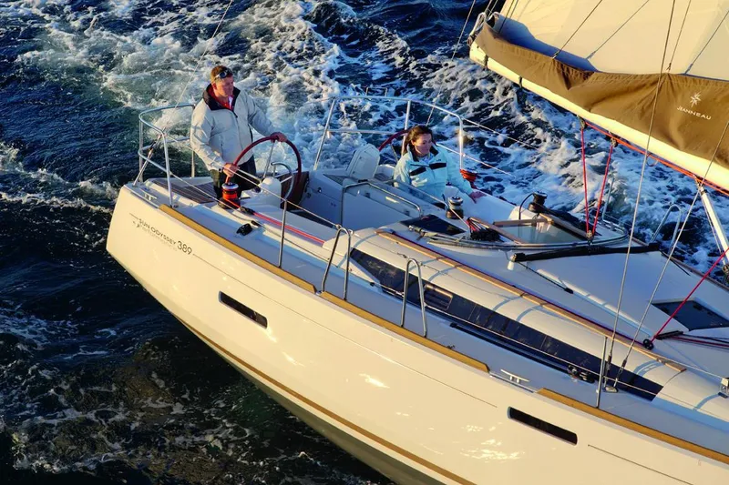Slide: The Image of Manufacturer Provided Image: 2018 Jeanneau Sun Odyssey 389 sailing on open water. - 199