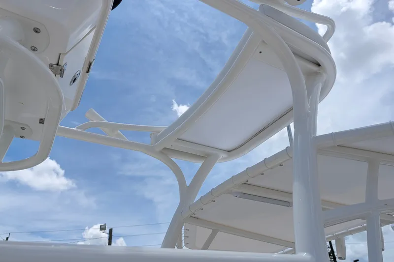 Slide: The Image of White boat structure against blue sky, Pathfinder 2700 Tournament, 2027 model. - 31