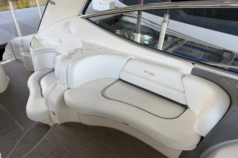 Slide: The Image of Luxurious seating area on a 2006 Cruisers Yachts 560 Express boat. - 7