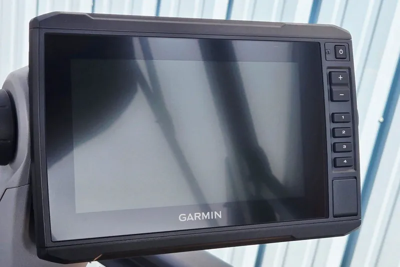Slide: The Image of Garmin display on 2023 Sea-Doo Switch Cruise 21, featuring control buttons and sleek design. - 5