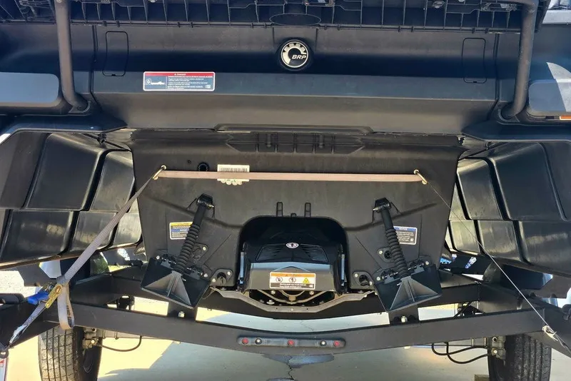 Slide: The Image of 2023 Sea-Doo Switch Cruise 21 underside view, showcasing engine and components. - 11