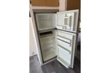 Slide: The Image of Vintage 1982 Masterfab 65 refrigerator with open doors, showcasing interior shelves. - 4