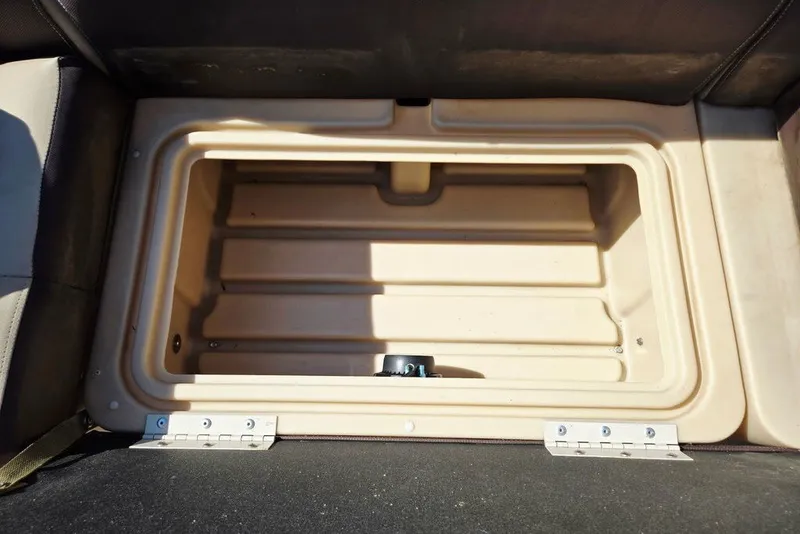 Slide: The Image of Storage compartment in 2018 Sun Tracker Party Barge 22 XP3 pontoon boat. - 17