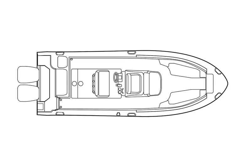 Slide: The Image of Manufacturer Provided Image: Top view line drawing of 2023 Grady-White Fisherman 257 boat. - 38