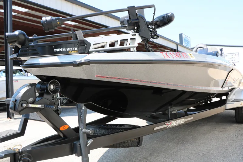 Slide: The Image of 2022 Vexus VX21 boat on trailer with Minn Kota Ultrex motor. - 4