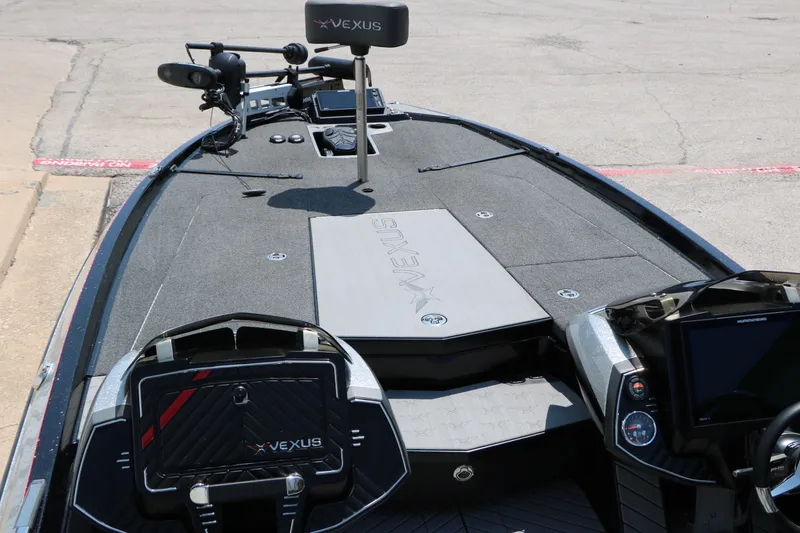 Slide: The Image of 2022 Vexus VX21 boat interior with advanced controls and seating. - 53