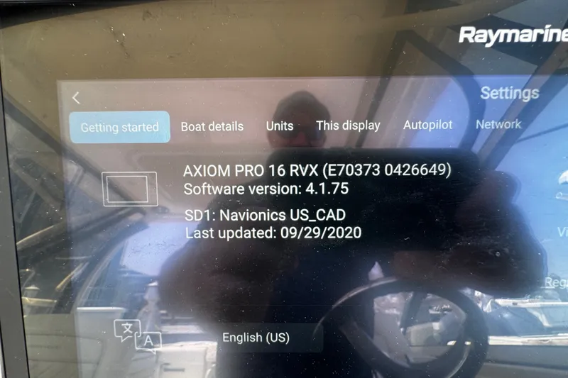 Slide: The Image of Raymarine Axiom Pro 16 RVX display on 2022 Grady-White Freedom 285 boat. - 36