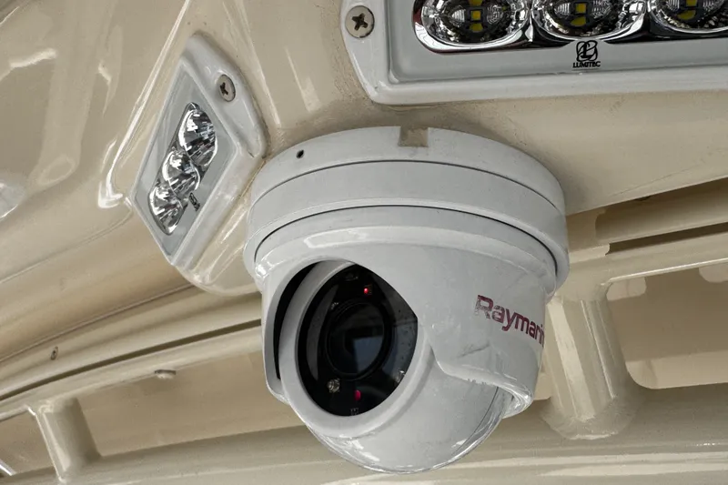 Slide: The Image of Security camera on 2022 Grady-White Freedom 285 boat, featuring Raymarine technology. - 50
