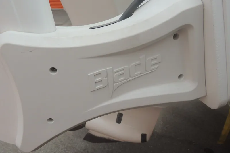 Slide: The Image of "Blade" logo on 2025 Sea Hunt Gamefish 28 boat component. - 13