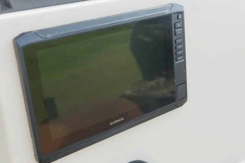 Slide: The Image of Garmin display on 2027 Avid 20 Rogue CC boat dashboard. - 18