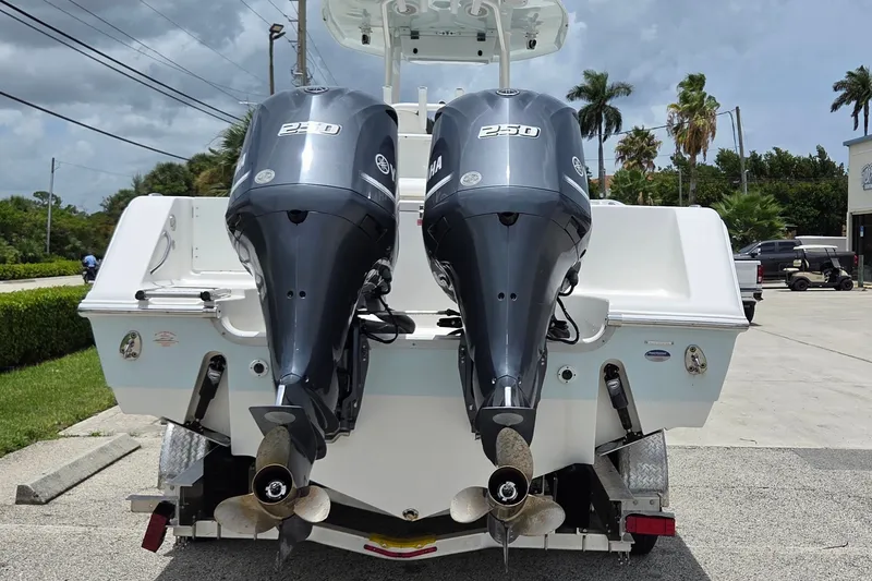 Slide: The Image of Twin Yamaha 250 engines on a 2015 Tidewater 280 CC Adventure boat. - 3