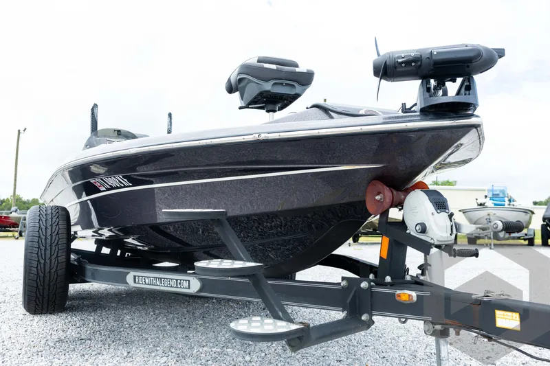 Slide: The Image of 2015 Legend V-20 boat on trailer, showcasing sleek design and modern features. - 9