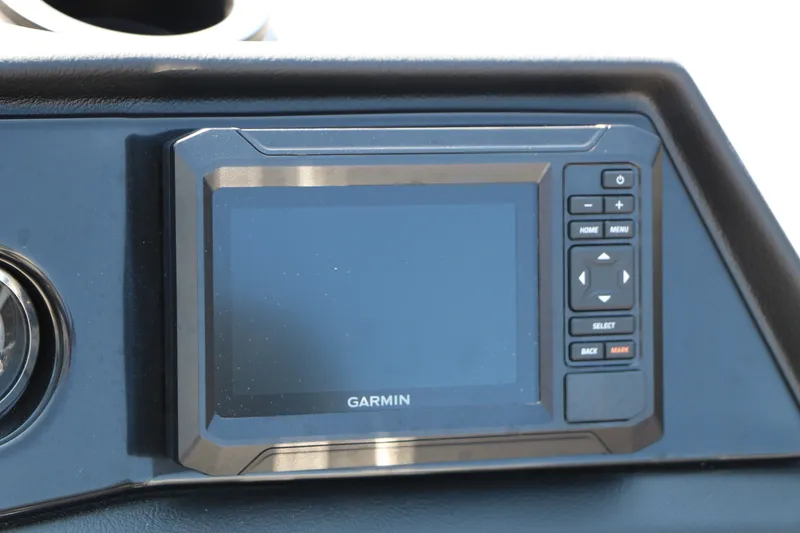 Slide: The Image of Garmin navigation system on 2026 Bennington 22 SSR Tri-Toon dashboard. - 30