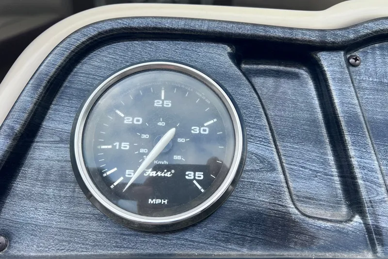 Slide: The Image of Speedometer of 2021 Godfrey Sweetwater 2086 C pontoon boat, displaying speed in MPH. - 20