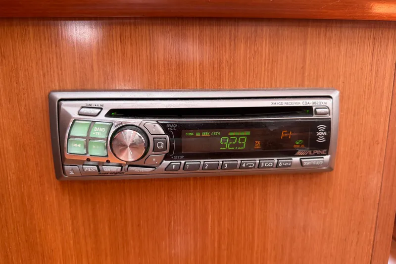 Slide: The Image of Alpine stereo system in 2009 Beneteau Oceanis 31 yacht interior. - 40