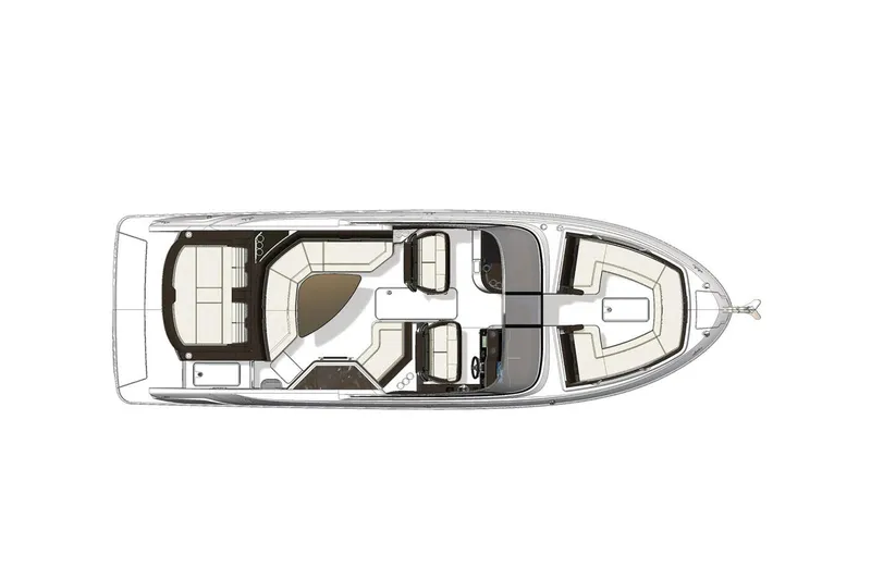 Slide: The Image of Manufacturer Provided Image: Top view layout of 2022 Sea Ray SLX 310 boat. - 18