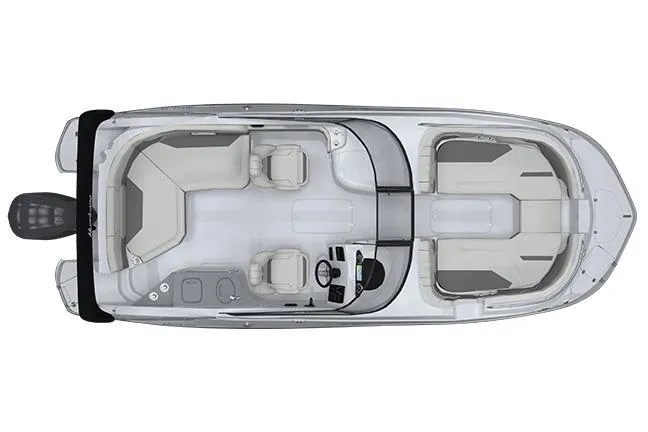 Slide: The Image of Manufacturer Provided Image: 2026 Hurricane SunDeck 2400 OB boat, top view, showcasing spacious seating and modern design. - 23