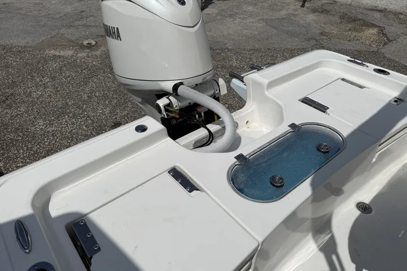 Slide: The Image of 2027 Tidewater 1910 Bay Max boat with Yamaha outboard motor and livewell. - 9