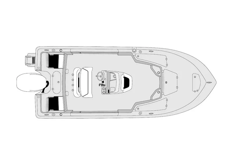 Slide: The Image of Manufacturer Provided Image: Top view of 2027 Tidewater 1910 Bay Max boat model. - 11
