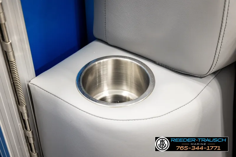 Slide: The Image of Cup holder in Avalon VEN85 RF 2026 boat with sleek upholstery design. - 46