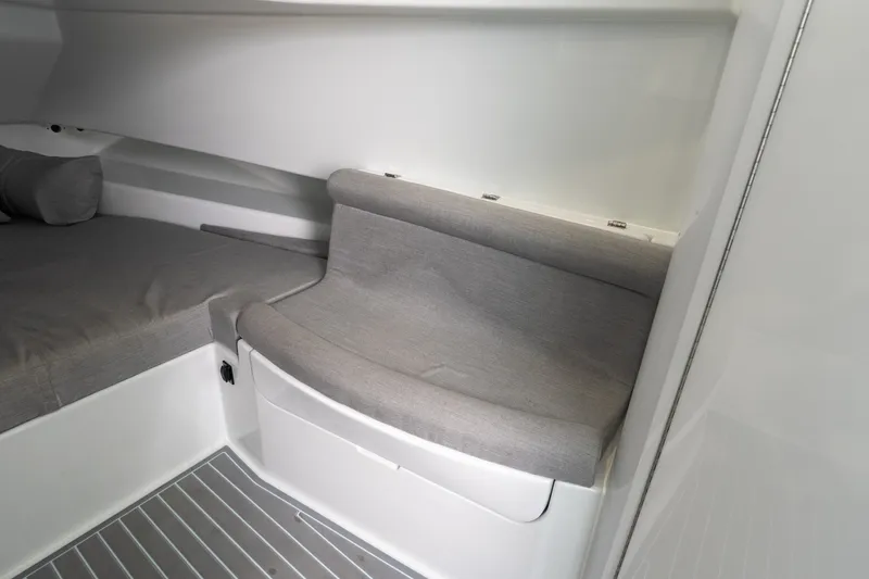 Slide: The Image of Interior cabin of 2024 Contender 44 Fisharound, featuring sleek seating and modern design. - 10