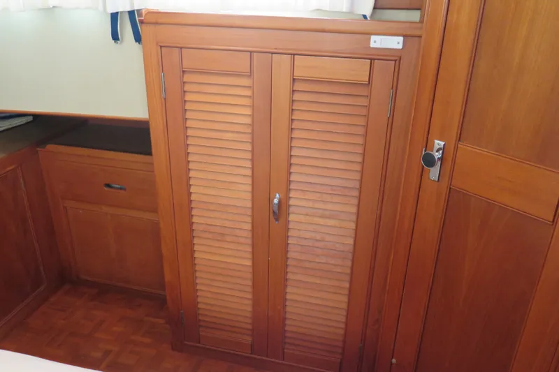 Slide: The Image of Wooden interior cabinetry on a 1988 Grand Banks 36 Classic yacht. - 29