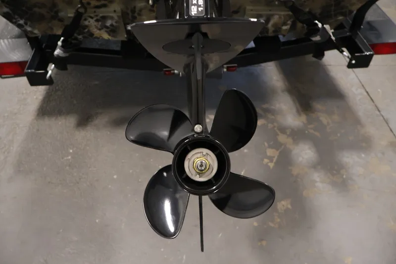 Slide: The Image of Propeller of 2025 Excel 1651 River Warrior SC boat, close-up view. - 26