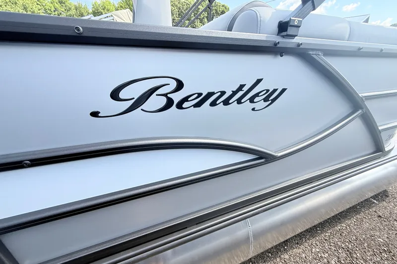 Slide: The Image of 2027 Bentley Pontoons Legacy 200 Navigator, sleek design with elegant branding. - 4