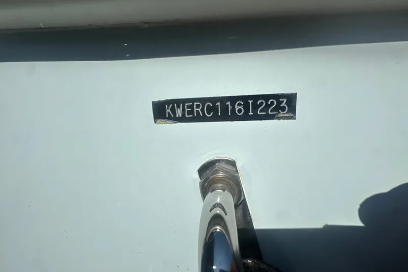 Slide: The Image of 2023 Key West 244 Center Console boat hull identification number (HIN) plate. - 11
