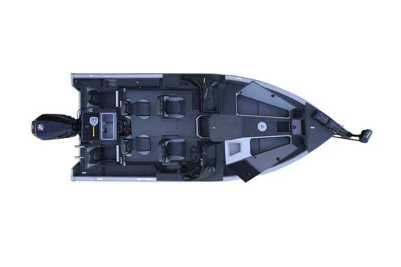 Slide: The Image of Manufacturer Provided Image: Manufacturer Provided Image: Top view of 2025 Lund 2025 Impact XS Sport fishing boat layout. - 10