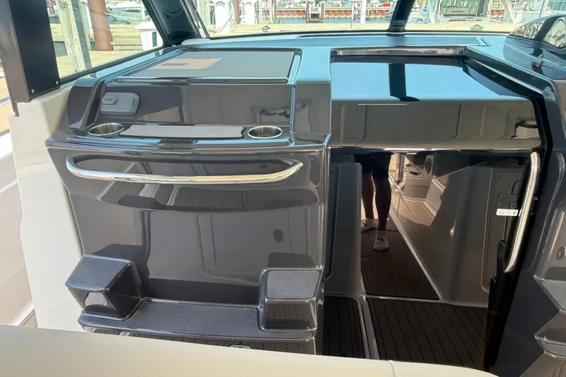Slide: The Image of 2016 Tiara Yachts Q44 interior with sleek design and modern amenities. - 21