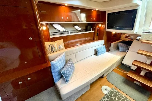Slide: The Image of Luxurious interior of 2008 Sea Ray Sundancer 330 yacht with plush seating and modern amenities. - 19