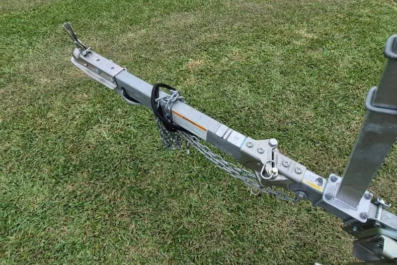 Slide: The Image of Trailer hitch of a 2022 Gheenoe NMZ 15.4 on grass. - 16