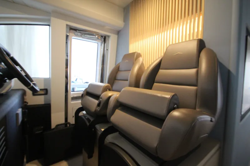 Slide: The Image of Luxurious interior seating of 2023 Azimut Fly 68 yacht, featuring modern design and comfort. - 64