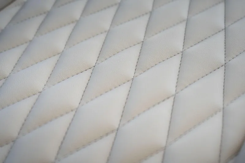 Slide: The Image of Quilted leather upholstery in Hanover 375, 2026 model, showcasing luxury craftsmanship. - 25