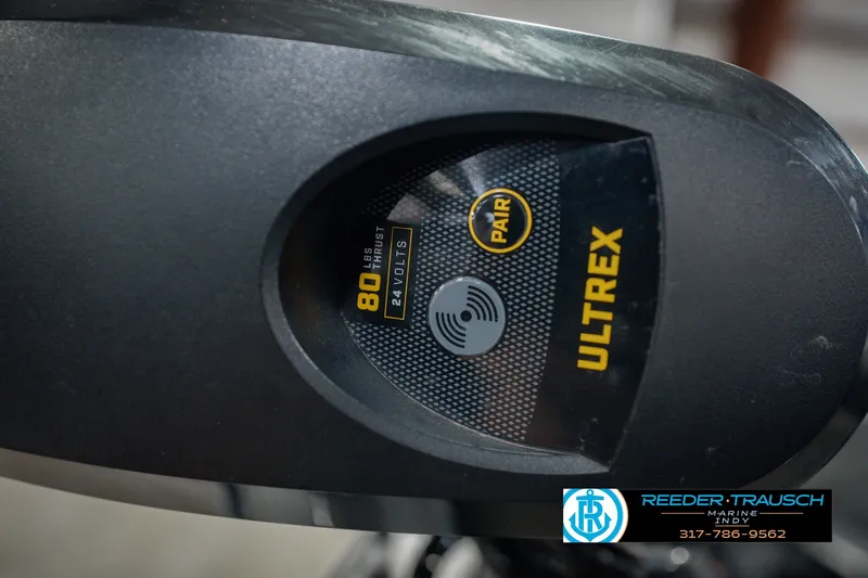 Slide: The Image of Close-up of Ultrex motor control panel on 1999 Lund Mr. Pike 17 boat. - 56