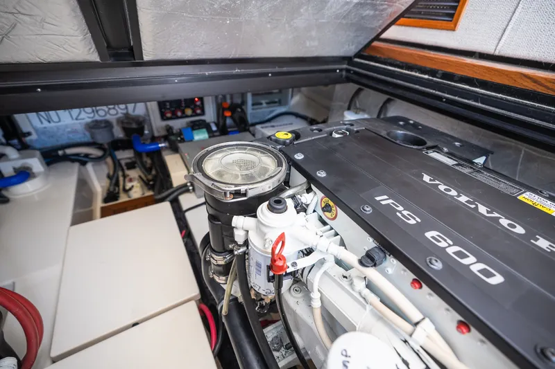 Slide: The Image of Engine room of 2017 Palm Beach Motor Yachts PB42 with Volvo Penta IPS 600 engine. - 53