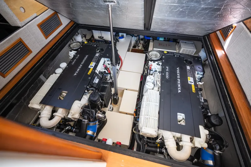 Slide: The Image of Engine room of 2017 Palm Beach Motor Yachts PB42 with Volvo Penta IPS 600 engines. - 51