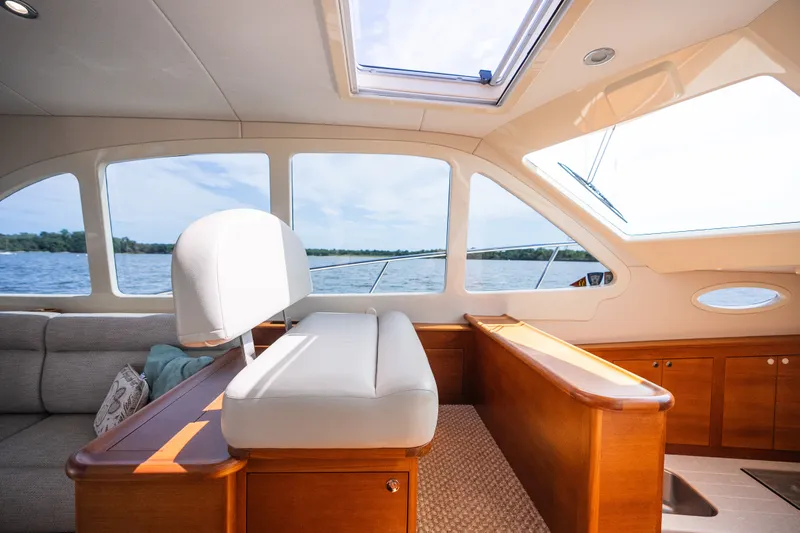 Slide: The Image of Luxurious interior of 2017 Palm Beach Motor Yachts PB42 with scenic water view. - 34