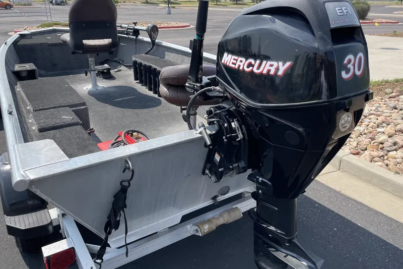 Slide: The Image of 2014 Extreme Boats Brute 1448T with Mercury 30 EFI outboard motor. - 3