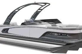 The Image of 2026 Avalon Excalibur LTD Quad Lounge Windshield pontoon boat, sleek design, 27 feet. - 0
