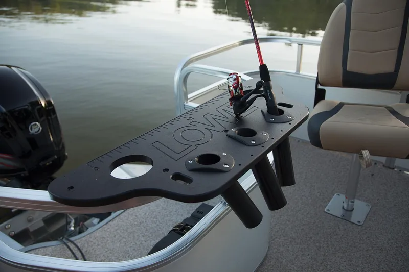 Slide: The Image of Manufacturer Provided Image: 2017 Lowe SF214 Sport Fish boat with rod holders and seating. - 10