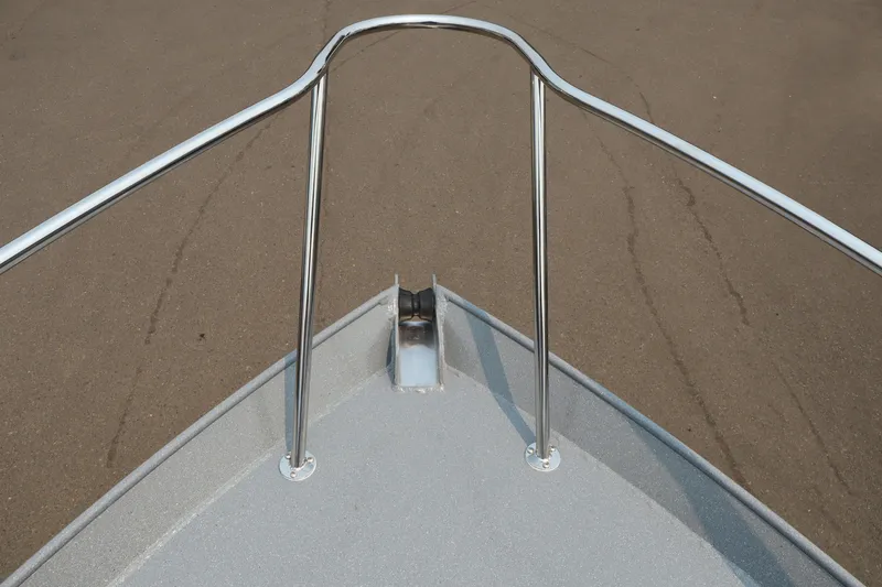 Slide: The Image of Bow view of 2026 KingFisher 2225 Escape HT boat with stainless steel railings. - 32