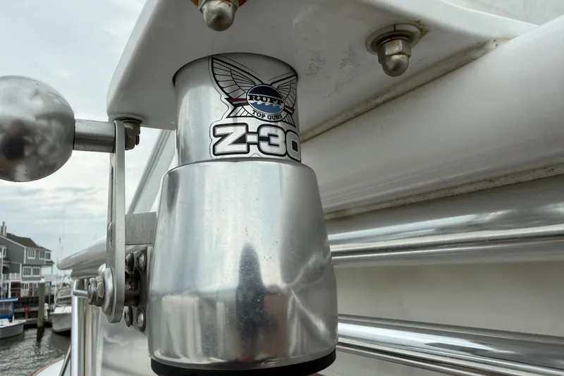 Slide: The Image of Close-up of a 2007 Outerbanks Express boat part with Z-30 branding. - 22