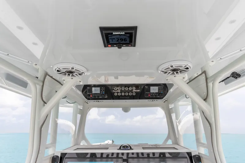 Slide: The Image of Freeman 37 boat interior with advanced navigation system, 2023 model. - 20