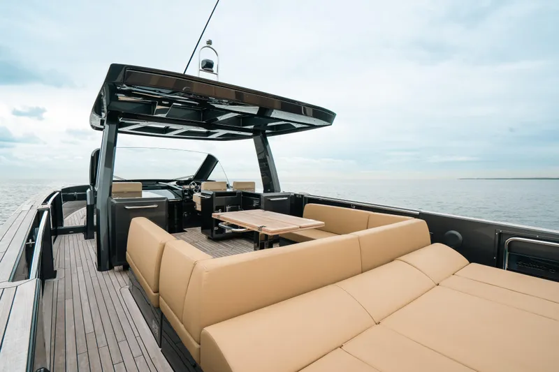 Slide: The Image of Luxurious 2022 Fjord 52 Open yacht with spacious deck and modern seating. - 25