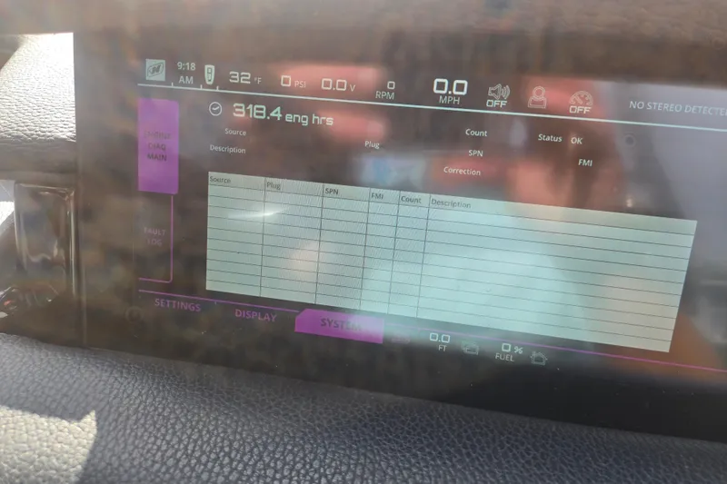 Slide: The Image of Dashboard display of a 2018 Nautique Super Air Nautique G25 showing engine diagnostics. - 14